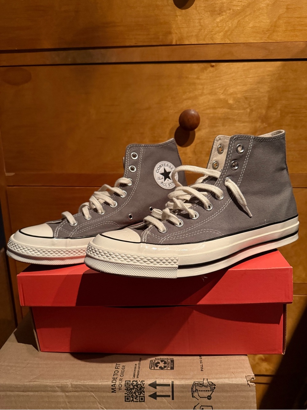 Converse Chuck 70 Grey Canvas High Top Shoes